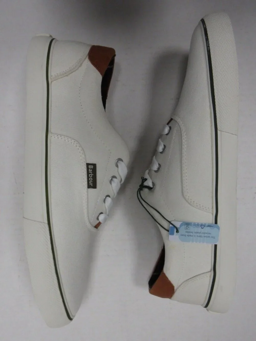 Barbour Sneakers 11 Off Leonard Canvas Training Tartan Lined NEW